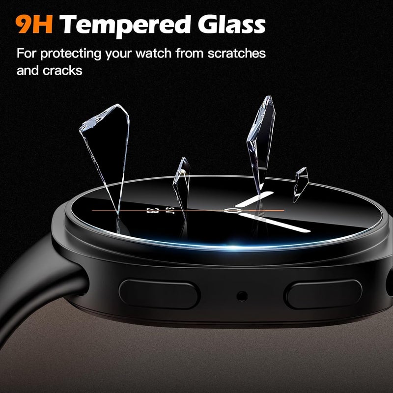 Misxi [3-Pack Tempered Glass Screen Protector with Auto Alignment Tool Kit, Compatible with Samsung Galaxy Watch 8 40mm, Lightweight Ultra-Thin Shockproof Protection for Galaxy Watch8, Clear - Image 4